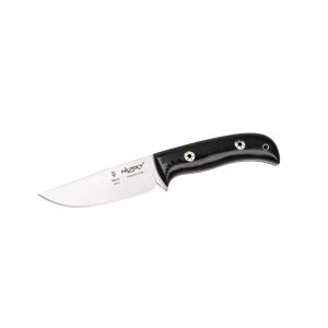 Cuchillo Muela HUSKY-11M con hoja de acero Sandvik de 11 cm y empuñadura de micarta negra de 14 cm