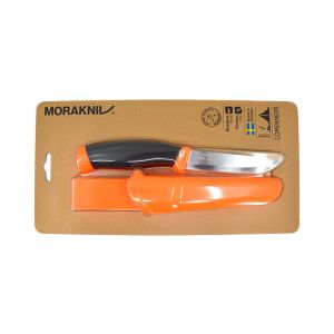 Cuchillo Morakniv Companion Hi-Vis Orange con hoja de acero Inox de 10.4 cm y empuñadura de Polímero de 12.0 cm