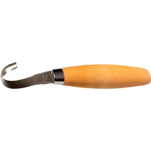 Cuchillo para tallar Morakniv Carving Hook 162 con hoja de acero 12C27 (inox) de 5.2 cm y empuñadura de Abedul de 11.0 cm