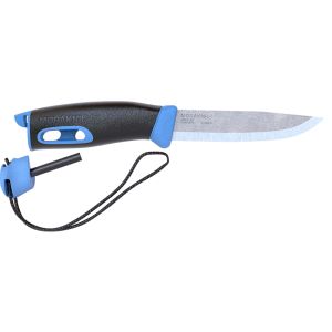 Cuchillo Morakniv Companion Spark azil con hoja de acero 12C27 (inox) de 10.4 cm y empuñadura de Caucho de 13.4 cm