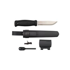 Cuchillo Morakniv Garberg con kit de supervivencia- Negro con hoja de acero Acero de 10.9 cm y empuñadura de Poliamida de 12.0 cm