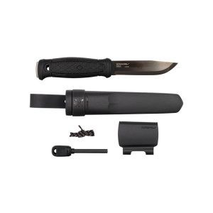 Cuchillo Morakniv Garberg BlackBlade con kit de supervivencia con hoja de acero Acero de 10.9 cm y empuñadura de Poliamida de 12.0 cm