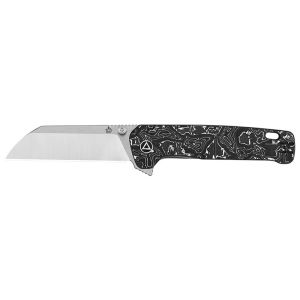 Navaja Penguin Plus con hoja de acero Acero inoxidable 20CV de 8.6 cm y empuñadura de Fibra de carbono y titanio de 11.4 cm