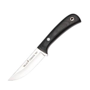 Compra aquí tu Cuchillo Muela TERRIER-9M/K con hoja de acero Nitro-42 de 9 cm y empuñadura de micarta de 10 cm, ¡Somos su tienda en Albacete!