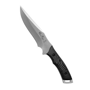 Muela Cuchillo TYPHOON-15W hoja de acero MoVa de 15 cm y empuñadura de micarta negra.