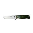 Cuchillo Cudeman 120-GV MT-5 hoja de acero inoxidable Böhler N-695 de 11 cm empuñadura de G-10 verde con separador naranja de 11,5 cm funda de cuero
