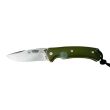 Navaja Cudeman 327-M hoja de acero Böhler N-695 de 10 cm y empuñadura de G-10 verde con separadores amarillos de 13,5 cm