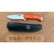 Cuchillo J&V Axarquia granadillo con hoja de acero MV-58 de 10 cm y empuñadura de madera de granadillo de 12 cm funda de cuero incluida