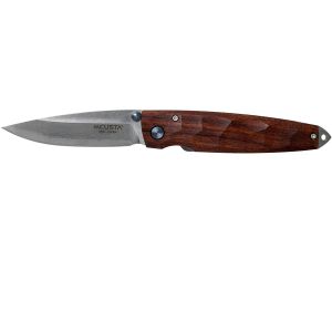 Navaja Mcusta Shinra Emotion con hoja de acero Damasco y empuñadura de Damasco