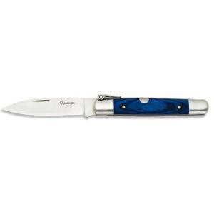 Navaja Machete Nº 1 con hoja de acero 3Cr13Mov de 8.50 cm y empuñadura de estamina Azul de 11.10 cm