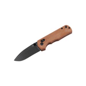 Navaja Böker Plus Rockstub Brown Micarta 01BP0051 con hoja de acero 440B de 6.7 cm y empuñadura de Micarta de 9.3 cm