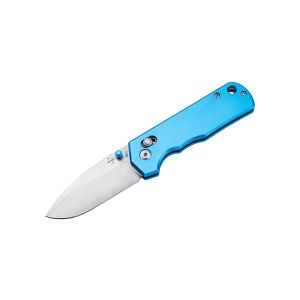 Navaja Böker Plus Rockstub Blue Elox 01BP0052 con hoja de acero 440B de 6.7 cm y empuñadura de Aluminio de 9.3 cm