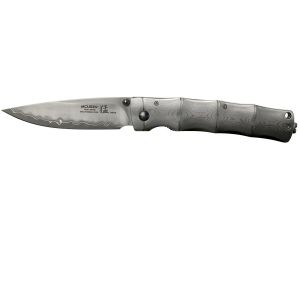 Navaja Mcusta SHINRA MAXIMA con hoja de acero SPG2 y empuñadura de damasco
