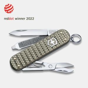 NAVAJA VICTORINOX CLASSIC SD PRECIOUS ALOX GRIS, CAJA REGALO 0.6221.4031G