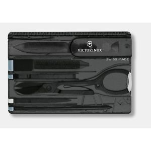 NAVAJA VICTORINOX SWISS-CARD CLASSIC, TARJETA 10 USOS NEGRA TRANSP. 0.7133.T3