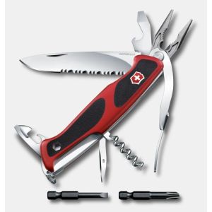 NAVAJA VICTORINOX RANGERGRIP 174 HANDYMAN, ROJA 130MM, FUNDA NYLON 0.9728.WC