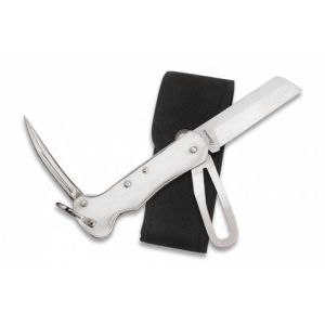 Navaja Marinera con hoja de acero 3Cr13MoV de 6.00 cm y empuñadura de Acero de 9.20 cm