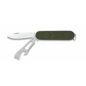Navaja Multiusos Albainox 11016 con hoja de acero 3Cr13Mov de 7,6 cm y empuñadura de Fibra/Verde de 11 cm.