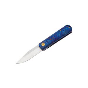 Navaja Böker BRLW Mokuti - Edición limitada 110674 con hoja de acero MagnaCut de 6.6 cm y empuñadura de Mokuti de 8.8 cm
