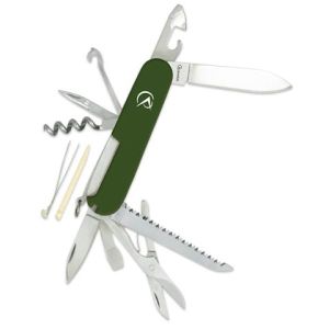 Navaja Multiusos Albainox Profesional 11133 con hoja de acero 3Cr13Mov de 6,7 cm y empuñadura de ABS/Verde de 9,5 cm.