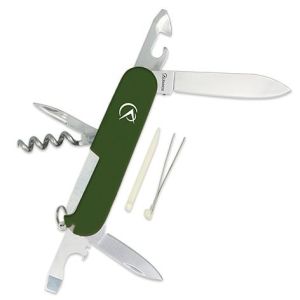 Navaja Multiusos Albainox Profesional 11135 con hoja de acero 3Cr13Mov de 6,7 cm y empuñadura de ABS / Verde de 9,5 cm.