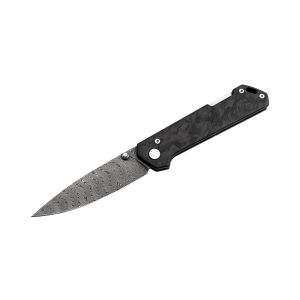 Navaja Böker Damast Jahresmesser 2026 - Edición limitada 1132026DAM con hoja de acero Damasco de 8.1 cm y empuñadura de Carbono de 10.7 cm