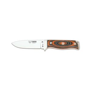 Cuchillo Cudeman 120-W-K* MT-5 hoja de acero inoxidable MoVa 1.4116 de 11 cm empuñadura de micarta naranja y negra de 11,5 cm funda de kydex