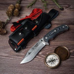 Cuchillo Cudeman 124-MC JJSK1 hoja de acero böhler N-695 de 12 cm empuñadura de micarta negra de 11,5 cm