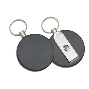 Llavero Extensible Negro ABS Diam. 5cm 16247 Barbaric.
