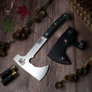 Hacha Eagle 175-M acero Böhler N-695 longitud total de 15 cm, empuñadura de micarta negra de 15 cm