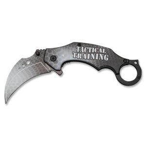Navaja Entrenamiento Albainox Karambit 18567-A con hoja de acero Inoxidable de 7 cm y empuñadura de ABS de 12 cm.