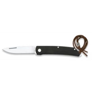 Navaja con hoja de acero Inox de 7.50 cm y empuñadura de estamina Negra de 10.00 cm