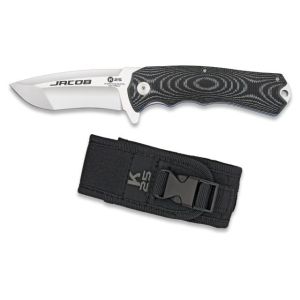 Navaja K-25 Jacob 18715 con hoja de acero Inox 7Cr17Mov de 8,8 cm y empuñadura de G10 (CNC) de 12 cm.