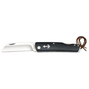Navaja Marinera con hoja de acero Inox 3cr13mov de 7.50 cm y empuñadura de Madera Negra de 10.30 cm