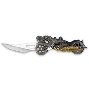 Navaja Abainox Aguila Mixta 18836 con hoja de acero 3Cr13Mov de 7,5 cm y empuñadura de Zamak de 11 cm.