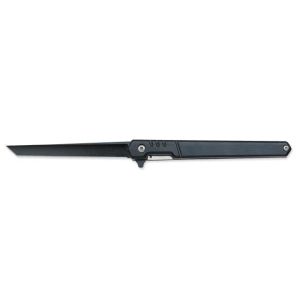 Navaja Rodamientos Albainox 18845-NE con hoja de acero 3Cr13Mov de 8,9 cm y empuñadura de Acero Negro de 11,5 cm.