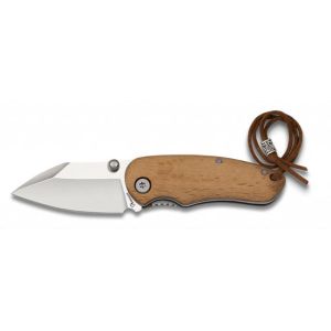 Navaja Albainox 18846 con hoja de acero 3Cr13Mov de 5,5 cm y empuñadura de Madera Natural de 7,5 cm.