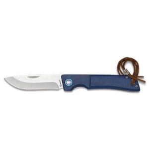 Navaja con hoja de acero 3CR13MOV de 8.50 cm y empuñadura de estamina Azul de 11.20 cm
