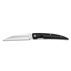 Navaja con hoja de acero 3Cr13Mov de 8.60 cm y empuñadura de estamina negra de 0.00 cm