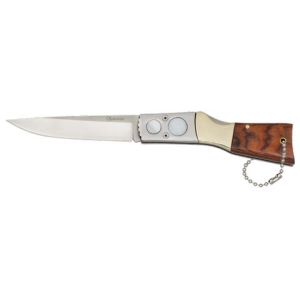 Navaja Rifle con hoja de acero 7Cr13Mov de 9.00 cm y empuñadura de Latón / estamina de 11.00 cm