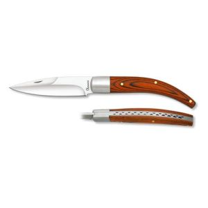 Navaja con hoja de acero 3CR13MOV de 8.50 cm y empuñadura de estamina Roja de 10.90 cm