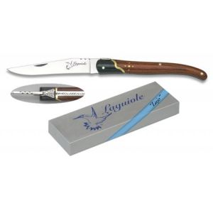 Navaja Laguiole-Lujo con hoja de acero 3Cr13Mov de 9.50 cm y empuñadura de estamina/Rojo de 11.90 cm