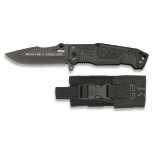 Navaja Táctica K-25 Mohican I 19544 con hoja de acero 7Cr17Mov de 7,8 cm y empuñadura de Aluminio (engomado) de 10 cm.