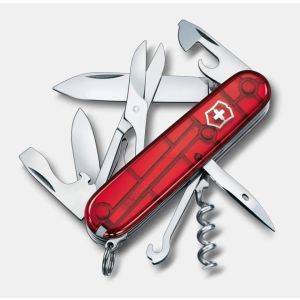 NAVAJA VICTORINOX CLIMBER - 14 USOS 91mm. ROJO TRANSPARENTE 1.3703.T