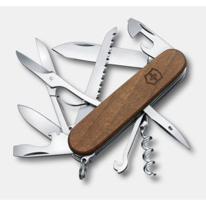 NAVAJA VICTORINOX HUNTSMAN WOOD 91MM, MADERA NOGAL 1.3711.63