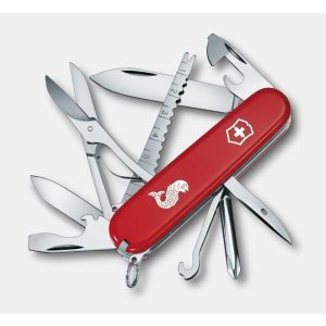 NAVAJA VICTORINOX FISHERMAN - 17 USOS 91mm. ROJA, INSCRIP. "PEZ" 1.4733.72
