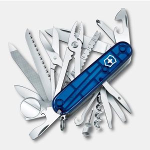 NAVAJA VICTORINOX SWISSCHAMP, AZUL TRANSLUCIDO 1.6795.T2