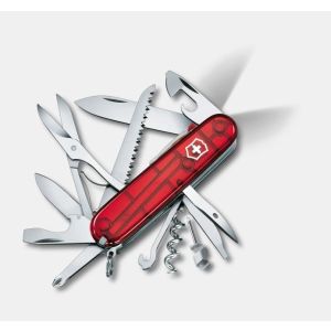 NAVAJA VICTORINOX HUNTSMAN LITE, ROJO TRANSPARENTE 1.7915.T