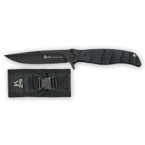 Navaja Táctica K-25 25014 con hoja de acero 4CR13MOV de 13 cm y empuñadura de G10 Negro de 13 cm.