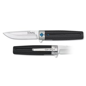 Navaja Tokisu 25016 con hoja de Acero Inoxidable D2 de 9,2 cm y empuñadura de Goma Antideslizante de 11,4 cm.